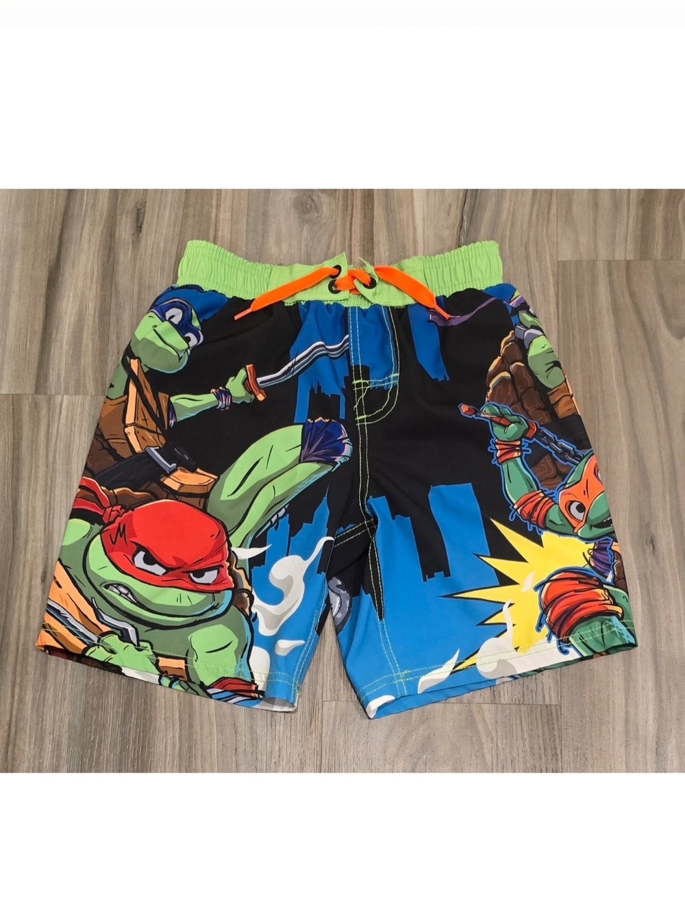 Teenage Mutant Ninja Turtles Boys Swim Trunks Size 8 Nickelodeon Graphic Shorts
